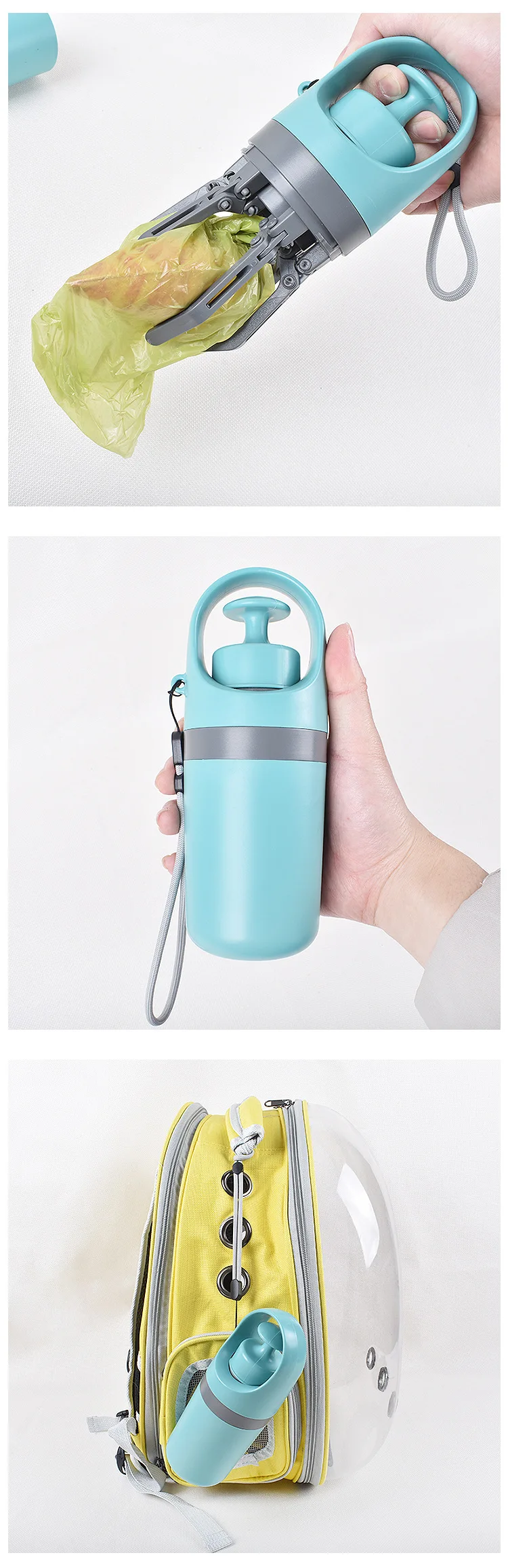 Recogedor con bolsa de desechos