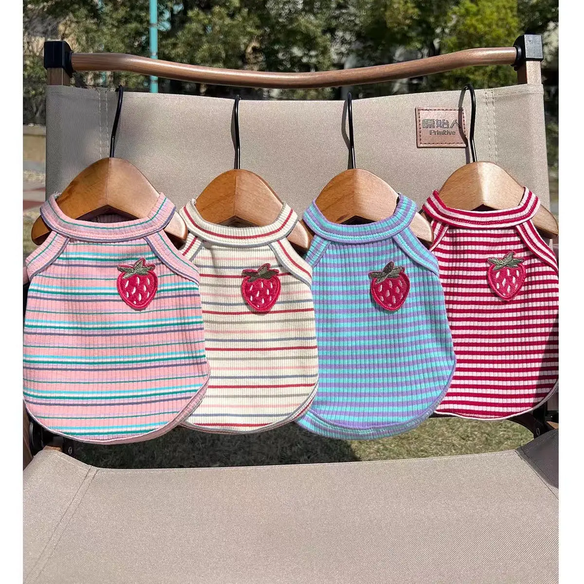 Camisola a rayas de primavera para mascotas, chaleco, ropa fina para perros pequeños, Schnauzer de peluche, Top para perros pequeños, ropa para cachorros - imagen 3