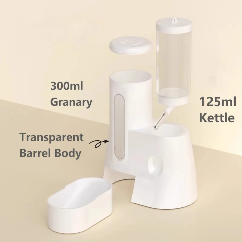 Comedero automático para hámster 2 en 1, dispensador de agua para animales pequeños, botella de agua potable para mascotas, cuenco para hámster, conejillo de indias, rata - imagen 3