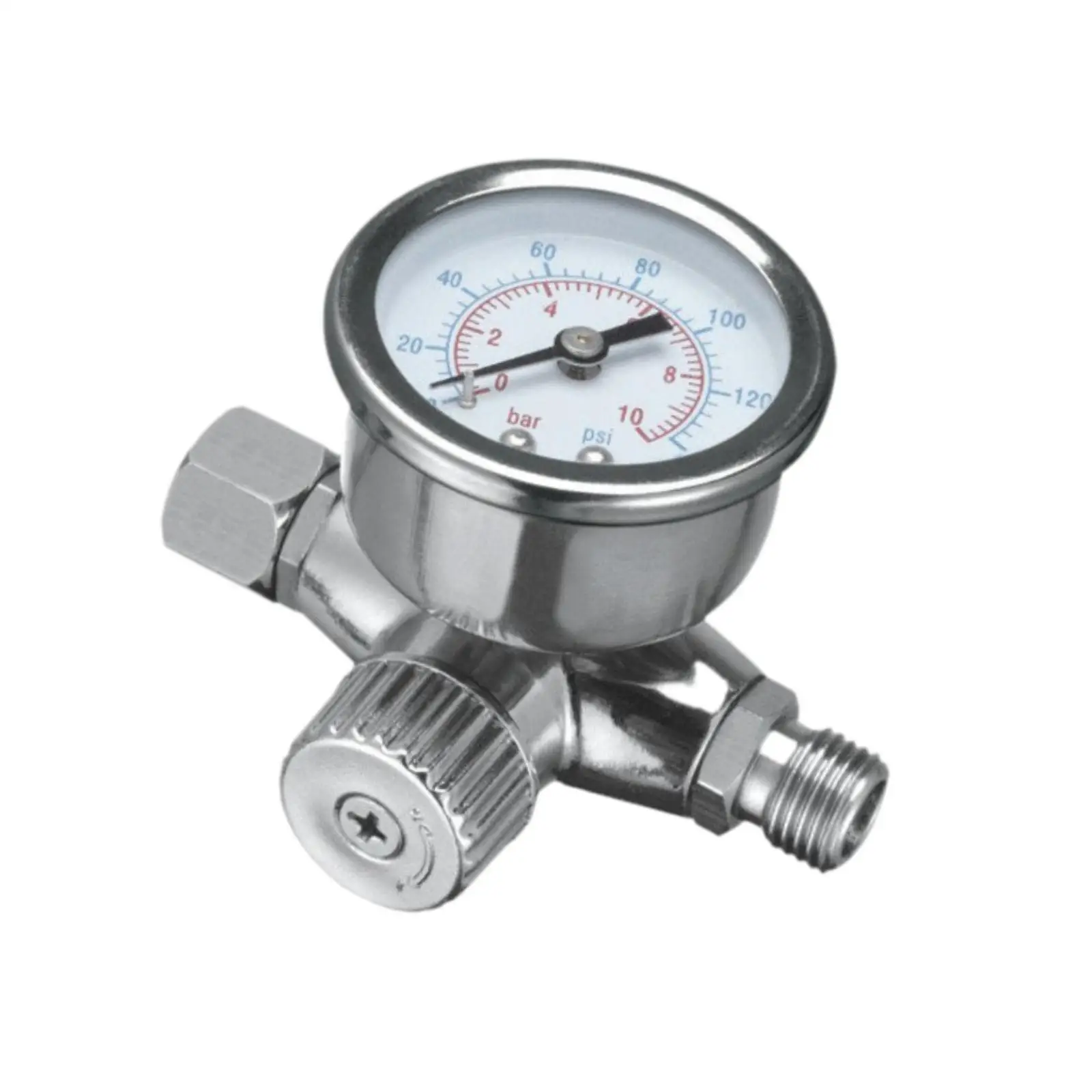 Air Adjusting Regulator Valve with Gauge for Hvlp 1-10 Bar Simple Assembly Replace Parts Adjustable 1/4” Nps Replacement