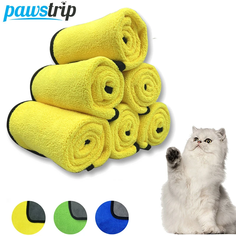 Toalla absorbente para mascotas de secado rápido, Toalla de baño para perros y gatos, toallas suaves de fibra sin pelusa para perros, manta para Gato, suministros para mascotas
