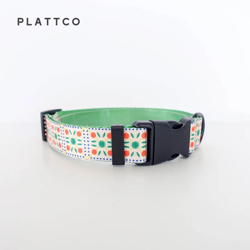 PLATTCO  personalized dog bow tie collar leash set custom FRUIT BISCUITS to walk accessory for small medium large 5 size PDC331 - imagen 4