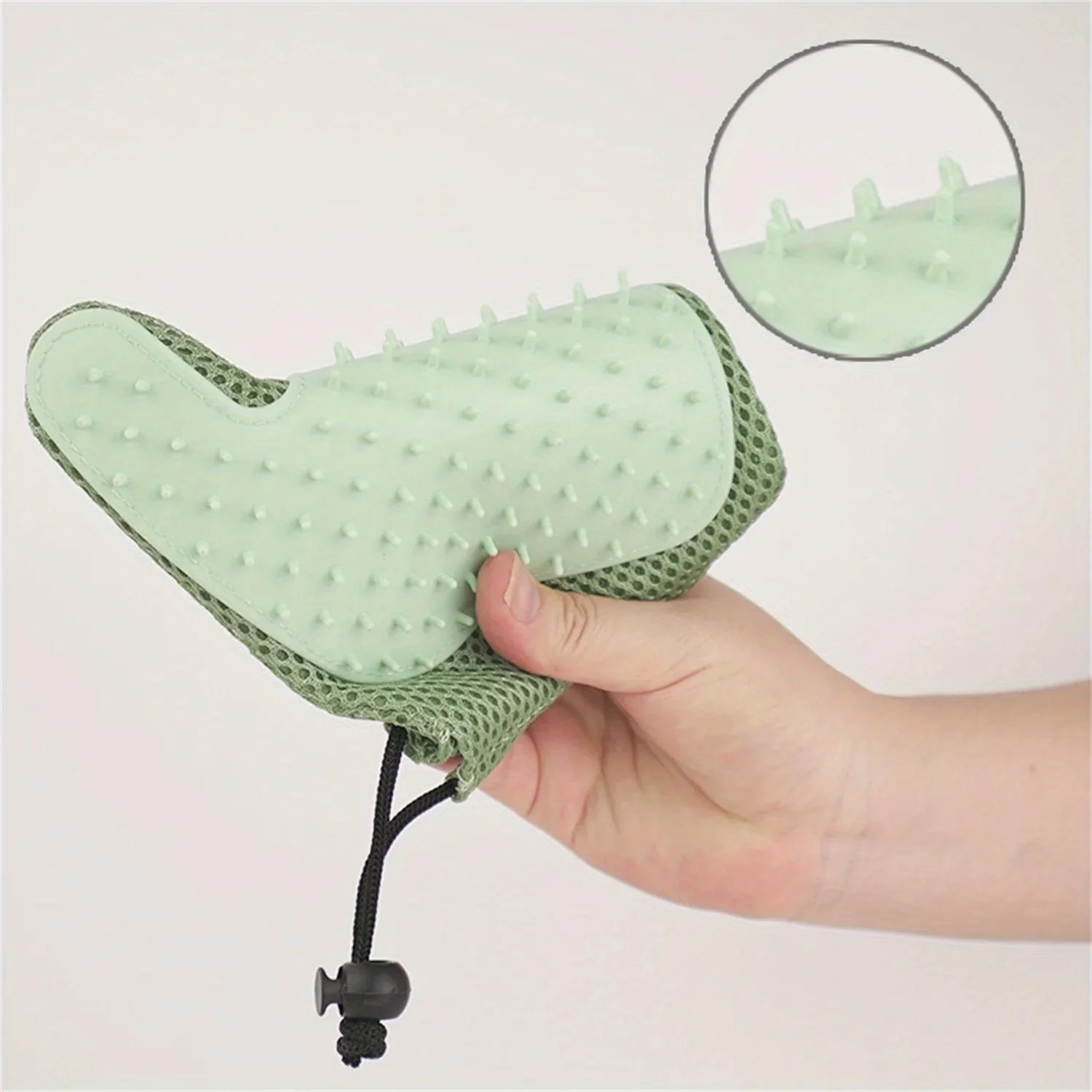 Guante de pelo de gato 2 en 1 y guante eliminador de piel de mascotas, guante de aseo para perros, cepillo para quitar el pelo de mascotas, 1 ud.