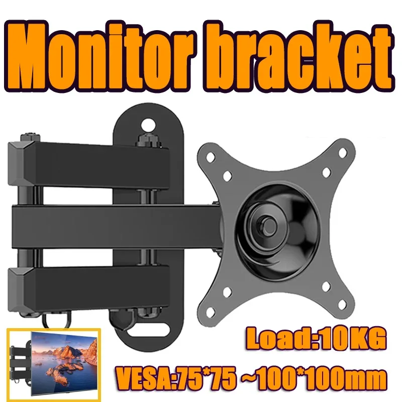 Soporte de montaje en pared para Monitor de TV de movimiento completo, brazos articulados, rotación de extensión de inclinación giratoria para la mayoría de televisores curvos planos de 10-32 pulgadas