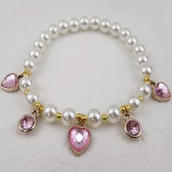 Collar de perro brillante hecho a mano con colgante de corazón de melocotón brillante, regalo para mascotas de alta gama, Collar ajustable, joyería para perro y gato