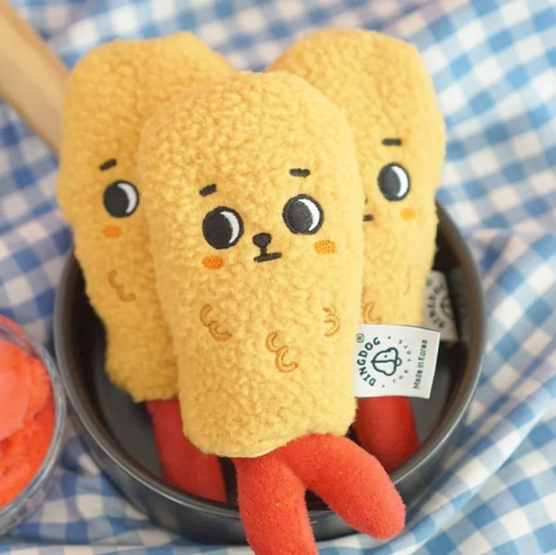 Lindo Ins perro juguete chirriante Tempura comida tibetana juguete para olfatear comercio exterior perro mascota sonido ojal juguete con sonido de felpa productos para mascotas - imagen 2