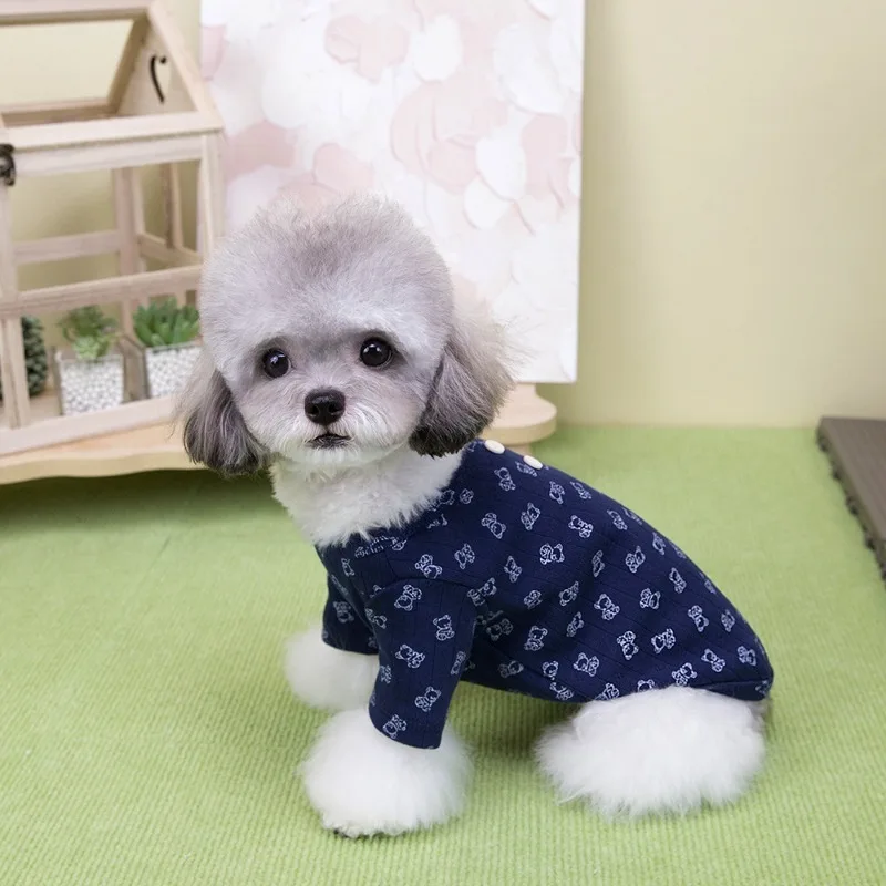 XS-2XL Otoño Invierno Ropa para Perros Moda para Mascotas Ropa para Perros pequeños y medianos Gatos Cálido Cómodo Alta Calidad Ropa Perro Camisa Base - imagen 4