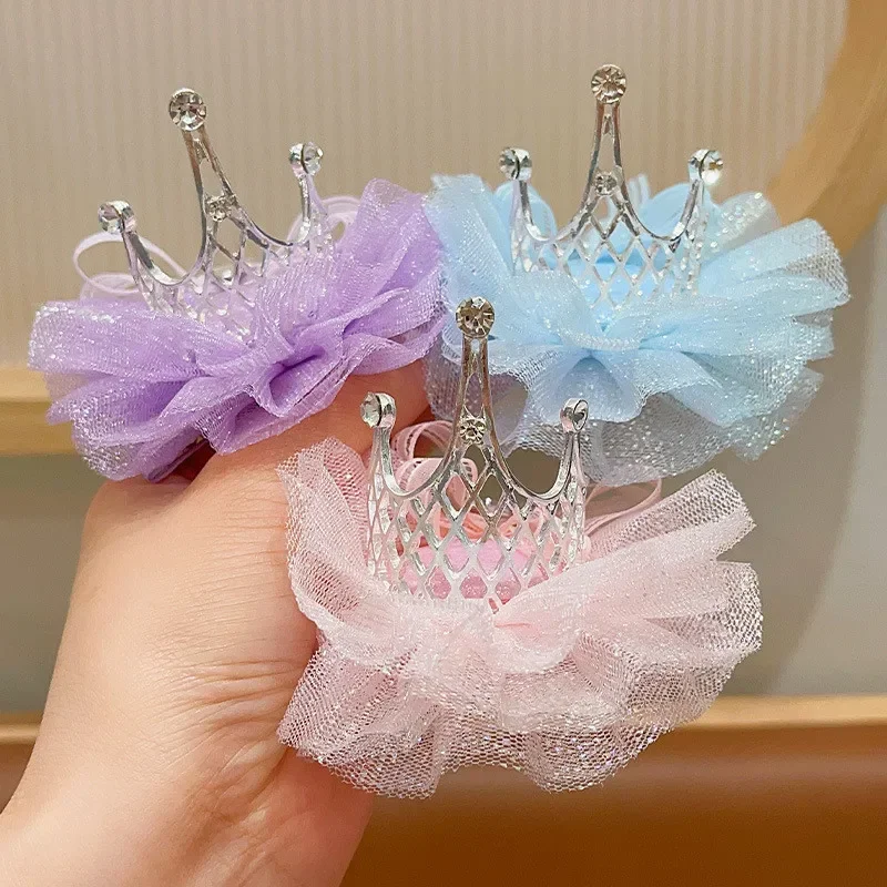 Linda corona de princesa de encaje para perro, gato, pinza para el pelo para mascota, boda, fiesta de cumpleaños, fotografía, decoración, suministros para mascotas, regalo para gatito y cachorro - imagen 4