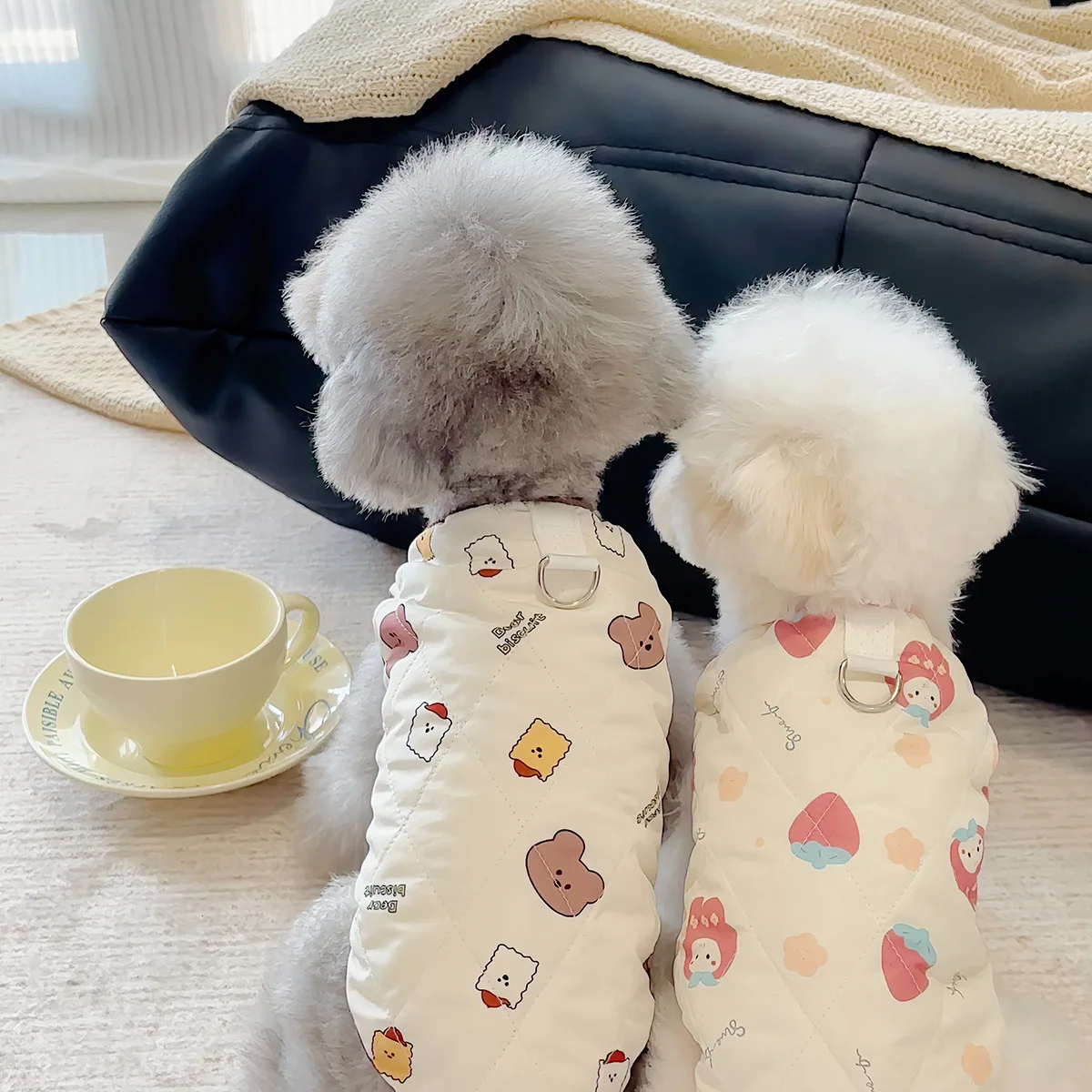 Chaleco cálido de otoño e invierno para mascotas, abrigo de doble cara para perros y gatos, chaleco grueso de invierno, ropa para cachorros, chaqueta para perros pequeños - imagen 2