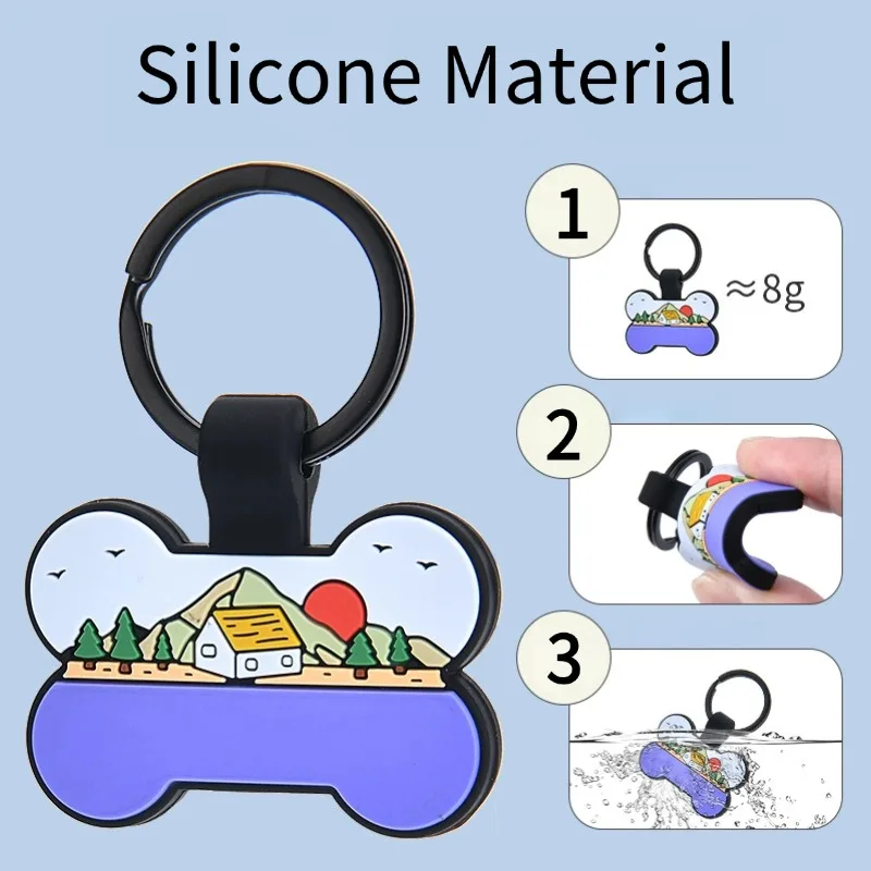 Etiqueta antipérdida de hueso de silicona para mascotas, Collar para perro cachorro, etiqueta de nombre, accesorios personalizados para perros, etiquetas de identificación personalizadas para mascotas, colgante, 2026 - imagen 3