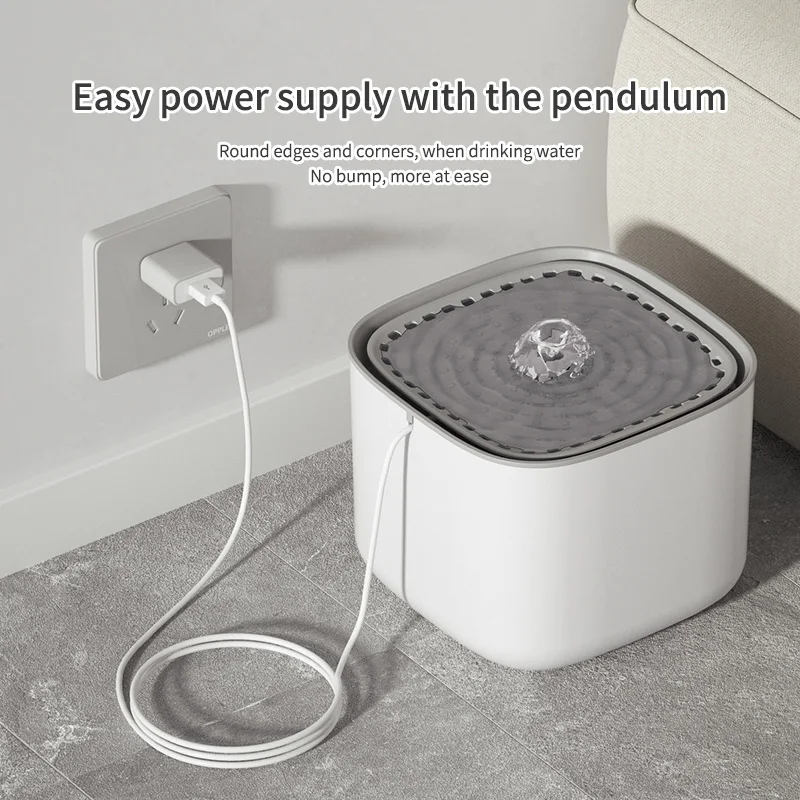 Bebedero automático con filtro para gatos – Fuente de agua USB silenciosa - imagen 2