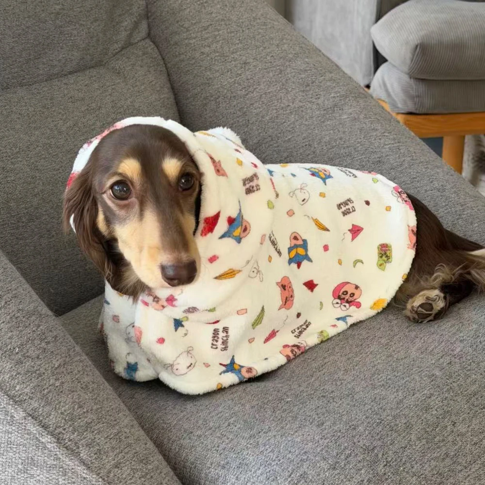 Suéter forro polar capucha para Dachshund – abrigo grueso y cálido