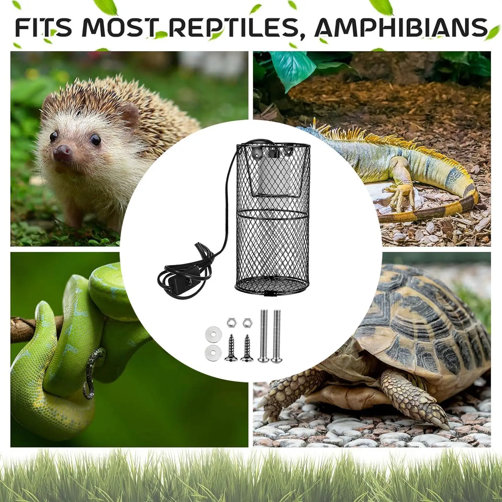 Reptile Light Fixture Multifunction Tortoise Heat Lamp for Tortoise Reptiles