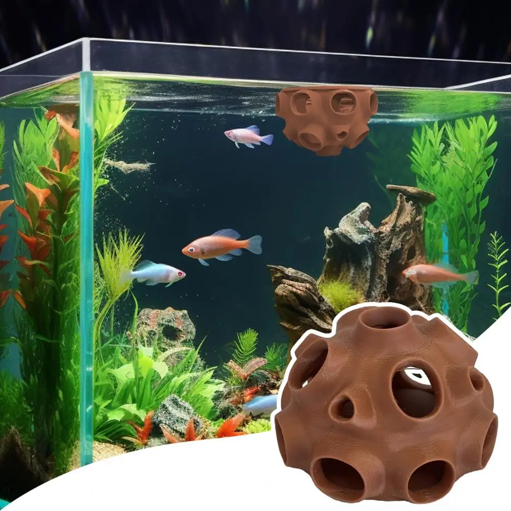 Agujero oculto de camarones y peces flotantes, impreso en 3D, refugio para hábitat de camarones y peces pequeños, accesorios de decoración para acuario enriquecimiento de cueva hueca - imagen 2