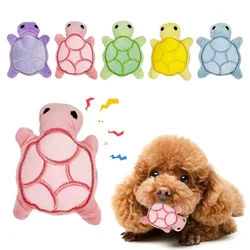 Muñeco de tortuga bonito relleno de algodón de dibujos animados, juguete para mascotas para perros, cinco colores disponibles, juguetes suaves de peluche para niños y amantes de los animales