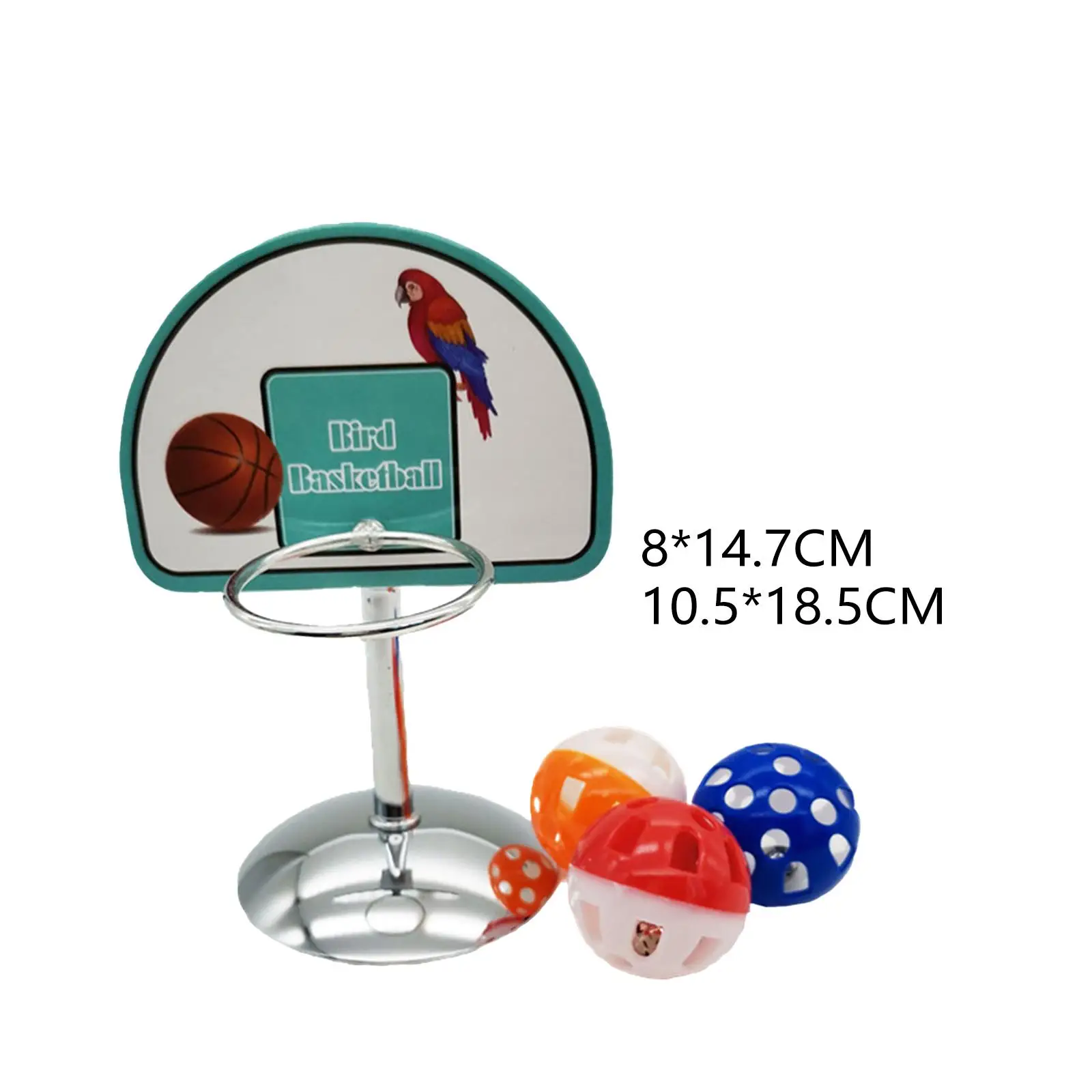 Mini Balls with Bell Basketball Hoop Parrot Toys Basketball Bird Training Toys for Lovebirds Conures Cockatiel African Grey