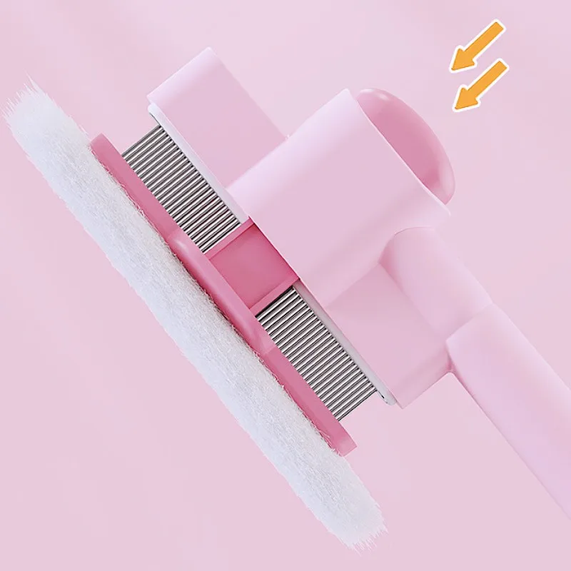 Peine para perros, removedor de pelo para mascotas, cepillo autolimpiante para perros, masaje para el cuidado de perros, cepillo para gatos, peines automáticos para gatos, accesorios para mascotas - imagen 4