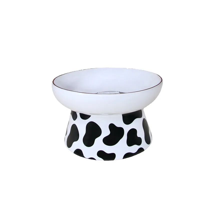 Cuenco de cerámica Simple para mascotas de pie alto, diseño de conejo/perro, protección del cuello de alta calidad, cuenco de comida antivuelco para perros y gatos - imagen 5