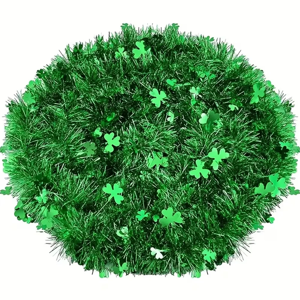 Guirnalda San Patricio con tréboles - Decoración festiva para casa de mascotas