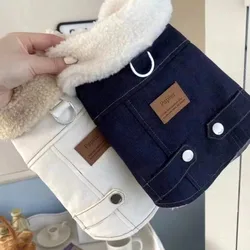 Mono impermeable invierno para perros gatos forro felpa anillo D