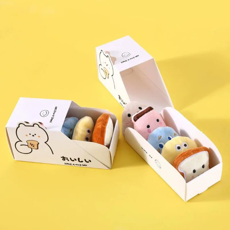 Juguete de peluche para gato, hierba gatera integrada, para aliviar el aburrimiento, muñeca pequeña de bola de arroz, caja de regalo de juguete - imagen 5