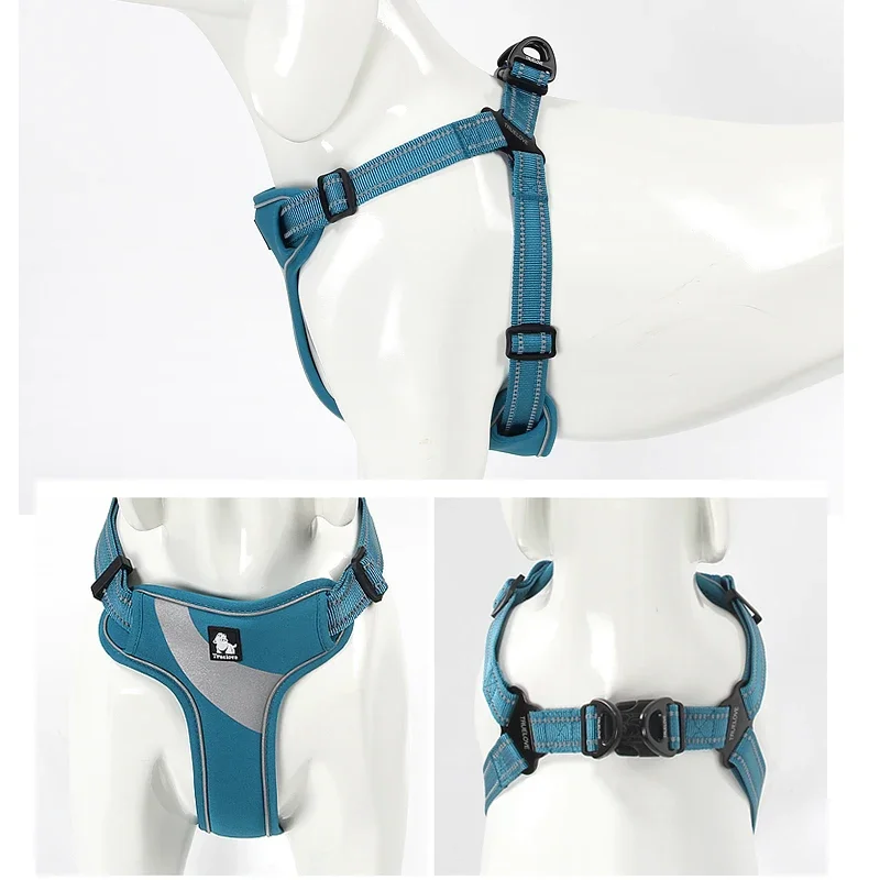 Winhyepet-arnés de pecho de nailon para perro, chaleco reflectante ligero de 3M, accesorios cómodos para Bulldog, cachorro, Bulldog francés - imagen 5