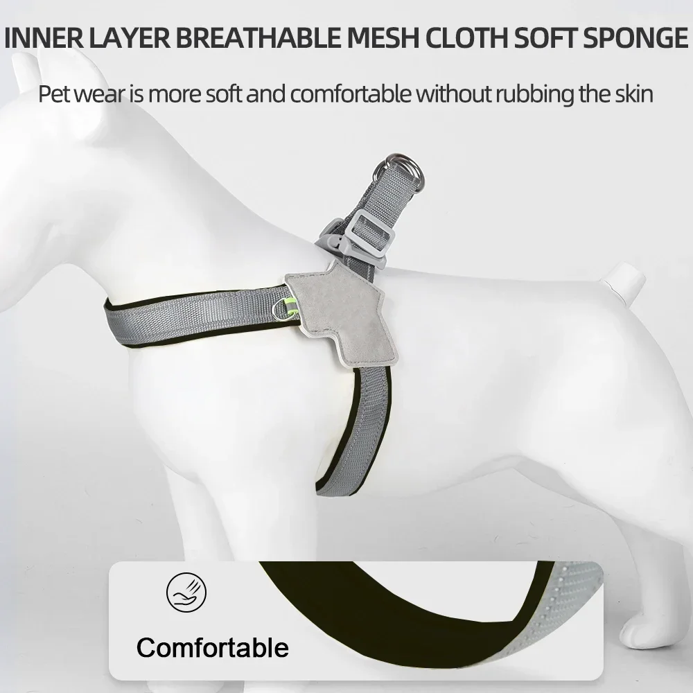 Nuevo arnés para perros estilo silla de montar arnés para el pecho para mascotas arnés reflectante transpirable para perros suministros duraderos para mascotas - imagen 4