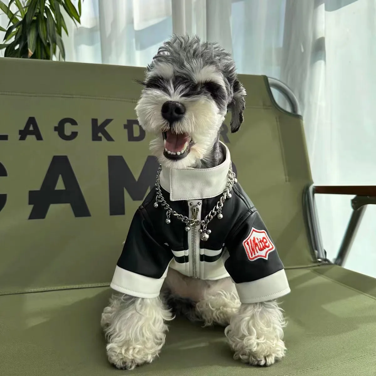 Chaqueta de empalme de motocicleta para perros, ropa a prueba de viento, abrigo cálido para montar al aire libre, accesorios para mascotas, otoño - imagen 3