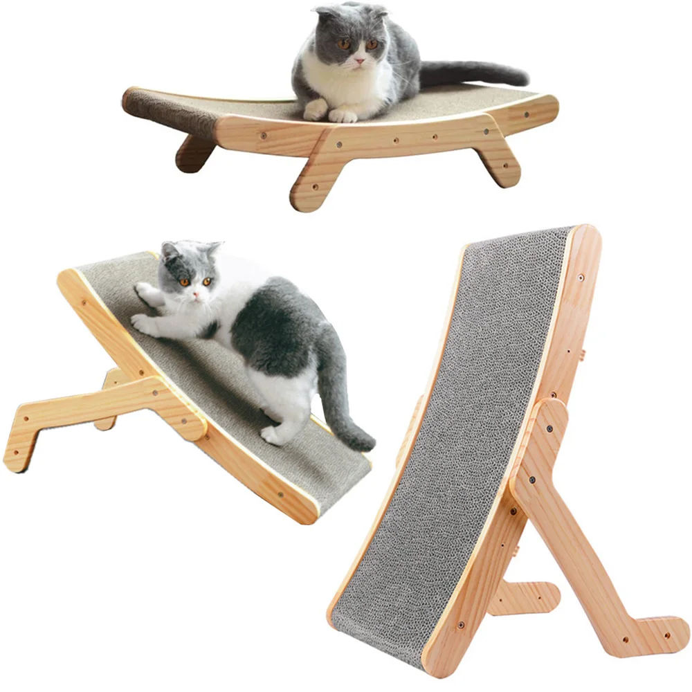 Rascador para gatos multifuncional de madera, poste de cama 3 en 1 y Protector antiarañazos, tamaño mediano para el cuidado de las garras y la protección de los muebles