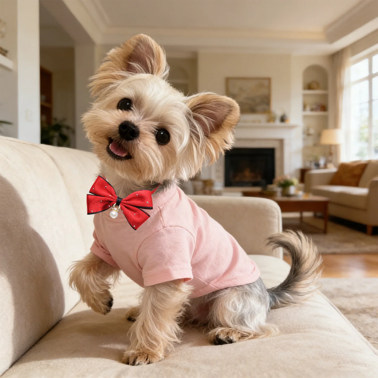 Collares con lazo de perlas para perros - Accesorios de moda - imagen 4