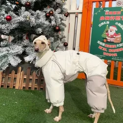 Impermeable para perro galgo italiano y Bedlington con cuello alto