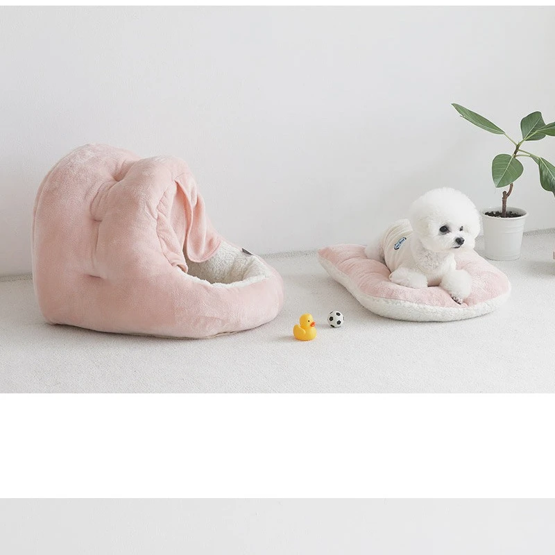 Cama semicerrada con cortina para gato y perro – Todo el año - imagen 5