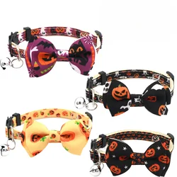 Collar ajustable para gatos y perros con lazo y campana - Halloween
