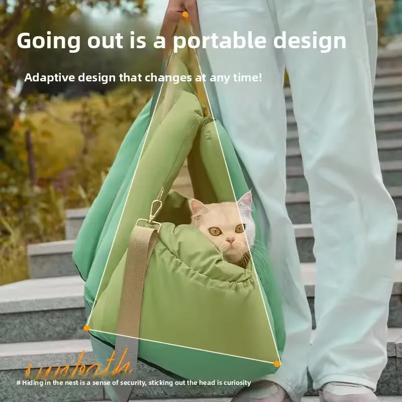 Transportínbolso acolocado 2 en 1 para gatos y perros – Viaje en coche - imagen 2