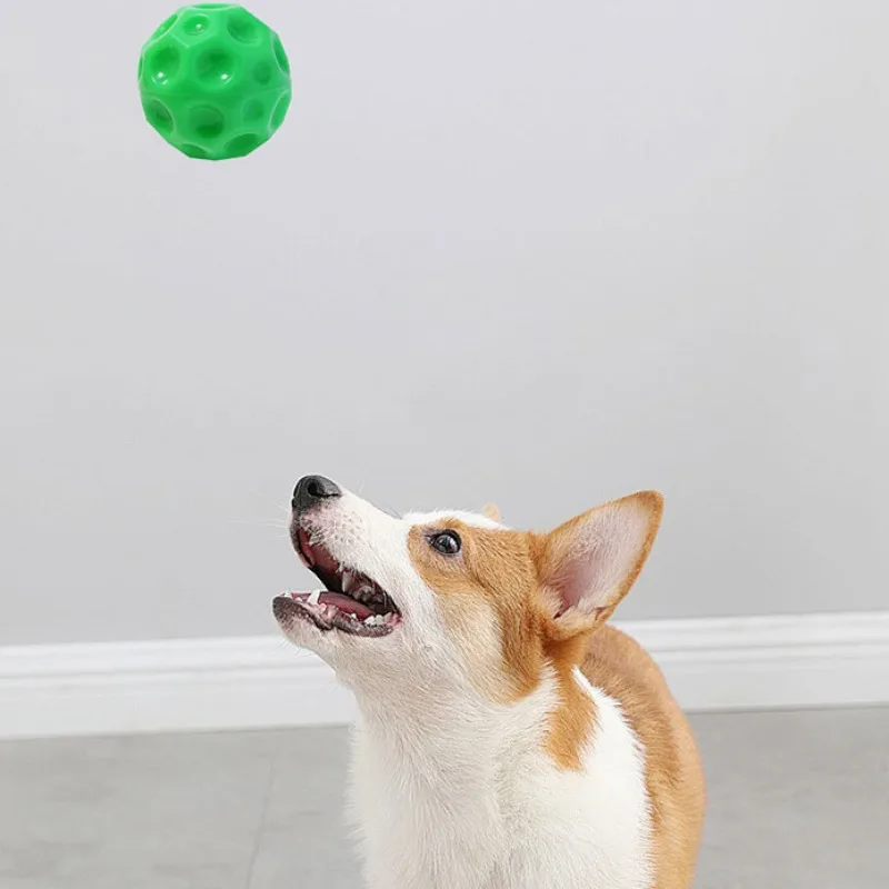 Pelotas hinchables sólidas para perros, juguete interactivo para interiores para mascotas, juguete chirriante para cachorros, resistente al masticable, suministros para juegos, producto de pelota para perros - imagen 4