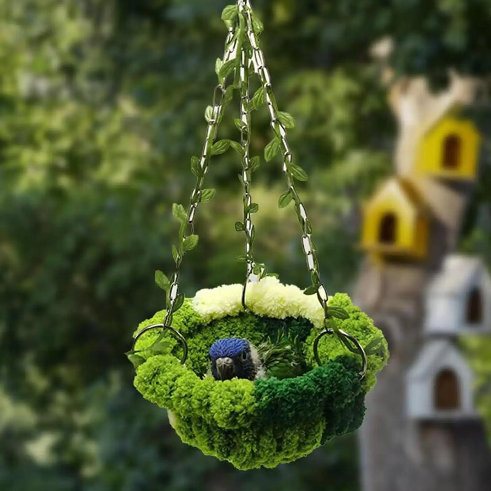 Columpio para pájaros, juguete, nido para loros, hamaca, jaula, accesorios, soporte para juego de loros, cama nido para pájaros, hamaca colgante para periquito - imagen 4