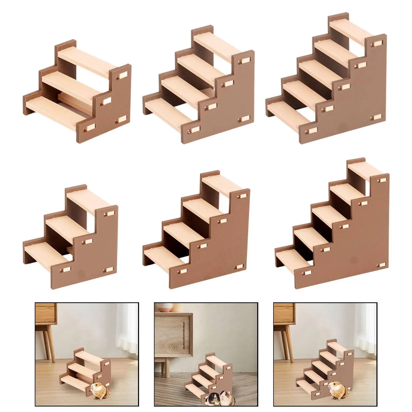 DIY Hamsters Climbing Ladder Toy for Gerbils Mice Sturdy Habitat Accessories