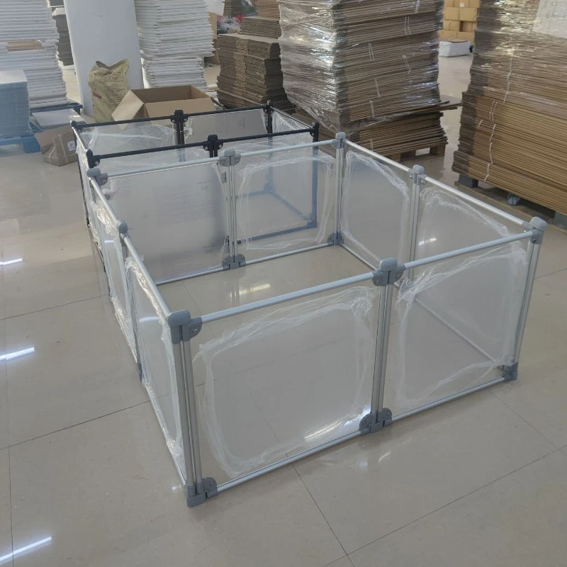 Valla transparente acrílica para mascotas, jaula interior para gatos, perros, carril de puerta de acero inoxidable, suministros de productos para mascotas, accesorios de jaulas impermeables - imagen 4