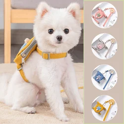 Arnés con correa y bolsa para perros pequeños – 2 en 1