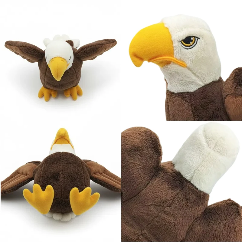 Juguetes grandes para perros con águila calva, juguete de peluche indestructible resistente con sonido grande para perros pequeños y crudos, suministros para masticar cachorros y mascotas - imagen 3