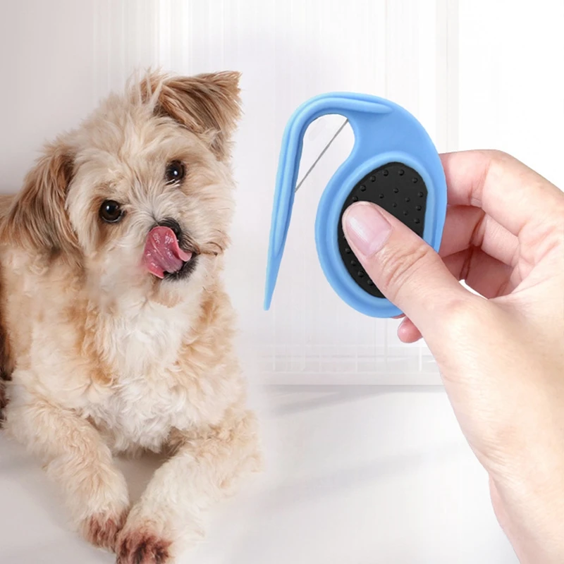 Peine para perros y mascotas, cepillo de depilación para perros, cuchillo para desnudos, accesorios para mascotas, 1 unidad, nuevo - imagen 4