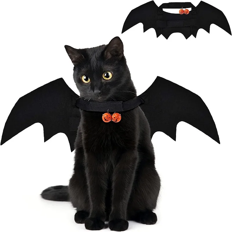 Ropa de gato a la moda, alas de murciélago, disfraz divertido para perro, ala Artificial, accesorio de Cosplay para mascotas, disfraz de gato de Navidad y Halloween, productos para mascotas