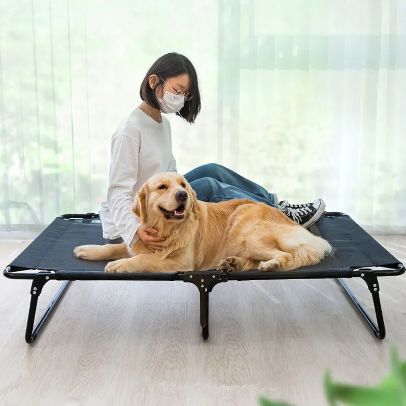 Cama para perros, camas transpirables para perros grandes, esteras para dormir para acampar, perrera antihidratante a prueba de masticar, perrera plegable - imagen 4