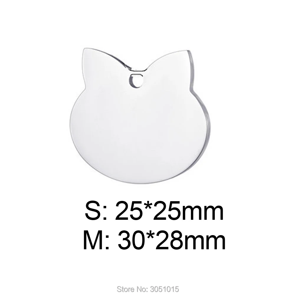 Venta al por mayor, 20 piezas, etiqueta de identificación para perro y gato, Collar para perro, placa, Collar para cachorro y gato, accesorio, colgante de acero inoxidable, Collar de hueso - imagen 3