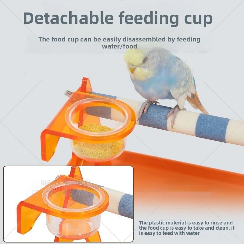 Soporte de escritorio para loros, Base acrílica, palo de molienda de garra, accesorios de entrenamiento antideslizantes y resistentes al desgaste para mascotas pequeñas, soporte de juguete para pájaros - imagen 4