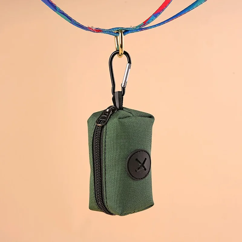 Dispensador de bolsas para cacas caninas mosquetón lona - imagen 3