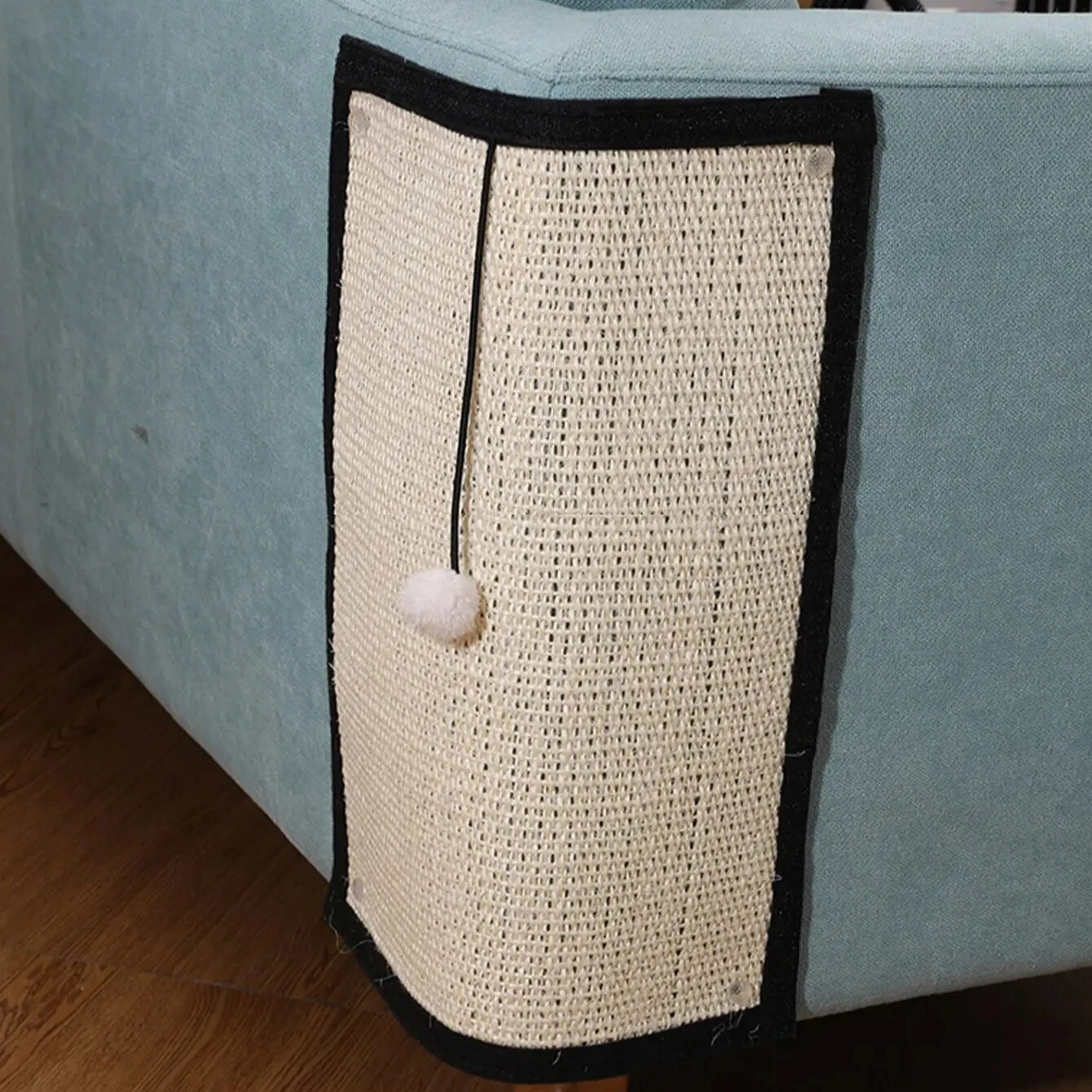 1 alfombrilla rascadora de Sisal Natural para gatos, protege muebles y moler las garras, almohadilla rascadora para gatos de interior - imagen 4