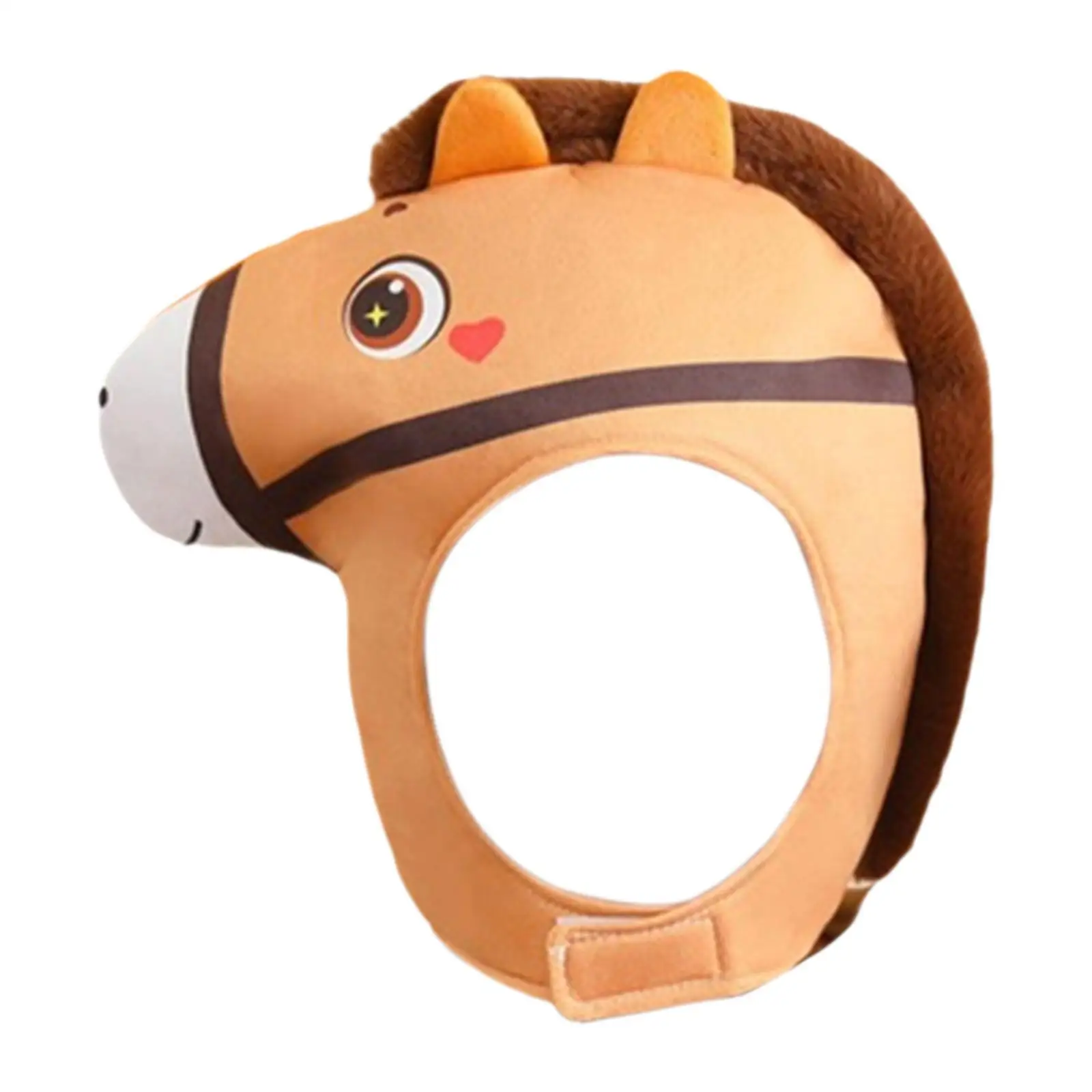 Lindo sombrero de caballo de peluche suministros de fiesta cómodo para hombres mujeres gorra de cosplay tocado disfraz de Halloween para carnaval mascarada