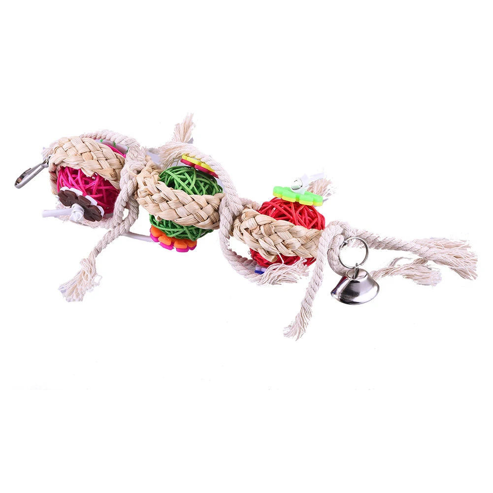 Mordeduras de aves para mascotas, juguetes para masticar, cacatúa colgante, periquito, jaula columpio, juguetes para masticar con campana, juguetes para pájaros para mascotas, regalos - imagen 3
