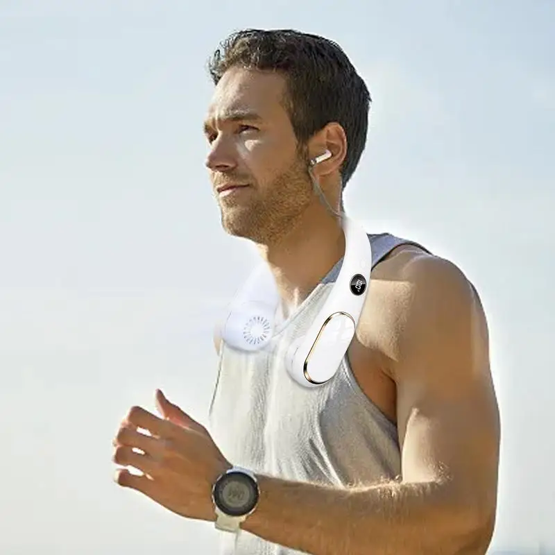 Ventilador de cuello manos libres, enfriador Personal portátil, placa de refrigeración, aire acondicionado portátil - imagen 4